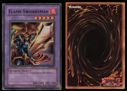 Flame Swordsman LOB-003 GLOSSY Super Rare 1st Edition Yu-Gi-Oh - Image 3