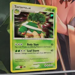 Torterra 17/130 Holo Rare Diamond and Pearl Pokemon Card - Image 1
