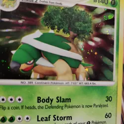 Torterra 17/130 Holo Rare Diamond and Pearl Pokemon Card - Image 3