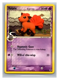 Vulpix (Delta Species) #70/101 Dragon Frontiers Pokemon Trading Card TCG 2006 - Image 1