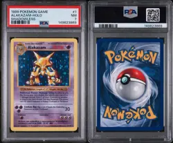 Alakazam 1/102 Base Set 1999 Shadowless Holo Rare WOTC Pokemon PSA 7 - Image 3