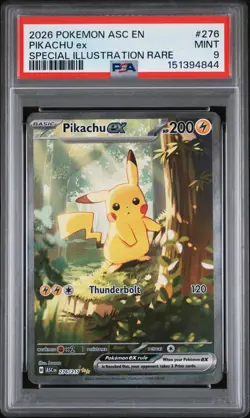 2026 POKEMON ASC EN-ASCENDED HEROES SPECIAL ILLUSTRATION RARE PIKACHU EX PSA 9 - Image 1