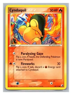 Cyndaquil #54/115 Unseen Forces Pokemon Trading Card TCG Nintendo 2005 - Image 1