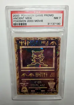 Pokemon PSA 7 NM Ancient Mew 2000 Movie Promo Holo English WOTC Card *SWIRL* - Image 1