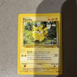 Pokemon Pikachu 60/64 Basic Thunder Card 50 HP Base Set English 1999 Regular - Image 1