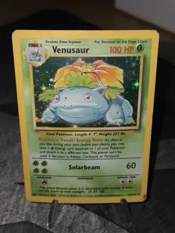 Pokemon TCG Venusaur Base Set Holo Unlimited Rare Card 15/102 1999 - High Play - Image 1
