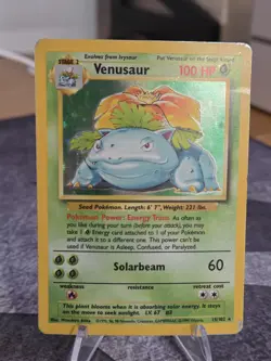 Pokemon TCG Venusaur Base Set Holo Unlimited Rare Card 15/102 1999 - High Play - Image 4