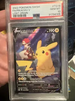 Pokemon Pikachu TCG Trainer Gallery Card TG16/TG30 PSA 10 - Image 1