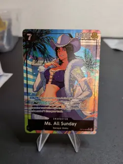“Ms. All Sunday OP14-084 SR One Piece Card Game Holo Nico Robin NM” - Image 1