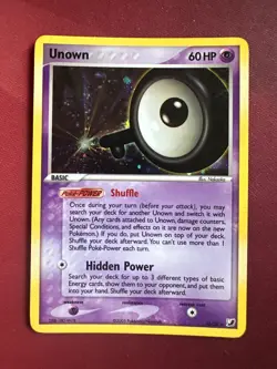 UNOWN Q Q/28 EX Unseen Forces HOLO rare Pokemon TCG card CLEAN NM+ - Image 1