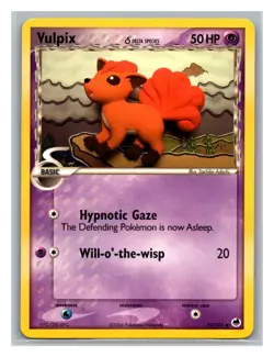 Vulpix (Delta Species) #70/101 Dragon Frontiers Pokemon Trading Card TCG 2006 - Image 1