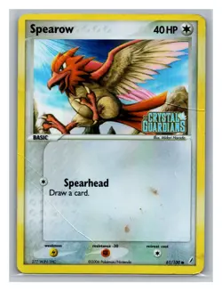 Reverse HOLO Spearow #61/100 Crystal Guardians Pokemon Trading Card TCG 2006 - Image 1