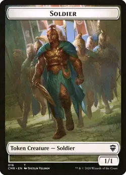 The Monarch / Soldier Token FOIL - MTG Magic the Gathering - CMR - Image 2