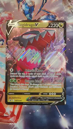 TCG Pokemon Jumbo Card Regidrago V Black Promo SWSH281 - Image 1