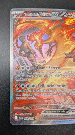 Team Rocket's Moltres Ex #229/182 *STAMPED SIR* (Destined Rivals) Pokemon NM - Image 5