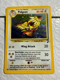 Pidgeot 14/130 Base Set 2 Holo WOTC Pokemon Card - Image 1