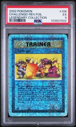 2002 POKEMON LEGENDARY COLLECTION #106 CHALLENGE!-REV.FOIL PSA 5 - Image 1