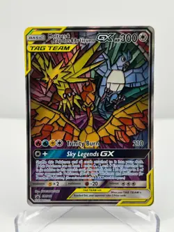 POKEMON S.M. HIDDEN FATES MOLTRES & ZAPDOS & ARTICUNO GX TAG TEAM PROMO SM210 - Image 1
