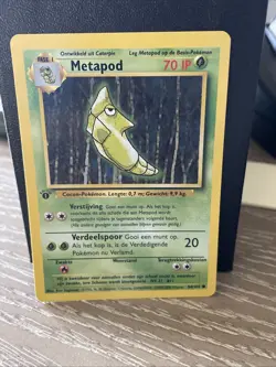 Metapod 54/102 1st Edition Base Set NM DUTCH Pokemon Free Ship - Image 1
