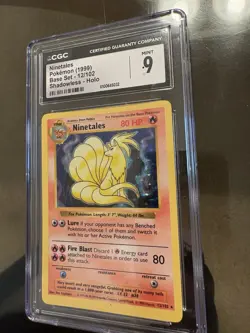1999 Pokemon TCG Base Set Shadowless Ninetales Holo 12/102 CGC 9 - Image 4