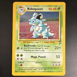 Pokemon TCG Nidoqueen 12/130 Base Set 2 Holo Rare Stage 2 90 HP 2000 WOTC - Image 1