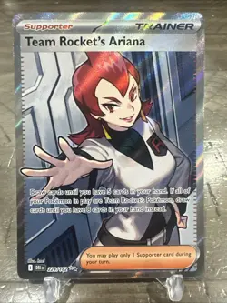 Pokemon Team Rocket's Ariana 224/182 Sv10 Ultra Rare Trainer Full Art Holo 2025 - Image 1