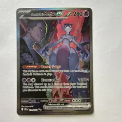 Team Rocket's Mewtwo ex Pokemon TCG Sv10 Destined Rivals Holo Full Art 231/182 - Image 4