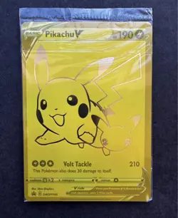 Pikachu V SWSH145 Celebrations Gold Promo Sealed Black Star Pokemon NEW SEALED - Image 1