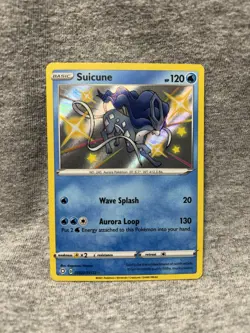 Pokemon Suicune SV022/SV122 Shining Fates Shiny Vault Shiny Holo Rare 120 HP - Image 1