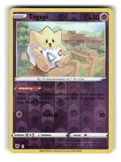 Togepi 055/189 Common Astral Radiance Pokemon Reverse Holo Near Mint - Image 1