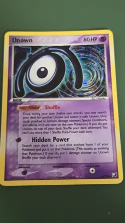 Unown M/28 Holo Pokemon EX Unseen Forces - NM - Image 1