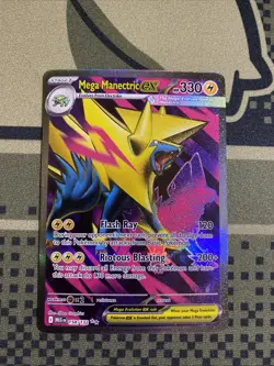 Mega Manectric ex 158/132 Me01: Mega Evolution Holo Pokemon Near Mint - Image 1