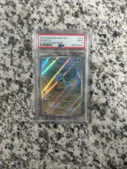 PSA 9 Squirtle 170/165 Pokemon Scarlet Violet 151 Illustration Rare IR MEW EN - Image 1