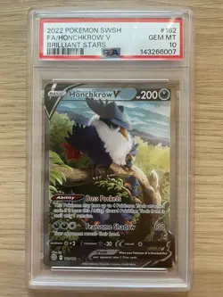 Pokemon Honchkrow V Brilliant Stars Full Alt Art #162 PSA 10 Gem Mint - Image 1