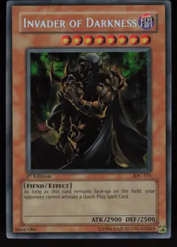 Invader of Darkness IOC-111 Secret Rare Invasion of Chaos 1st Edition Yu-Gi-Oh - Image 1