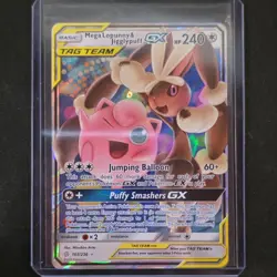 Pokemon Card - SM-Cosmic Eclipse 165/236 Mega Lopunny & Jigglypuff GX TAG TEAM … - Image 1