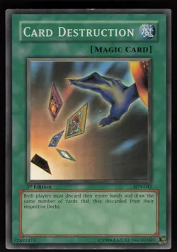 Card Destruction SDY-042 Super Rare Starter Deck: Yugi 1st Edition Yu-Gi-Oh - Image 1