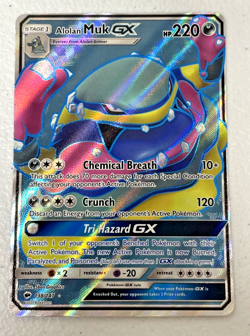 Alolan Muk GX 138/147 SM Burning Shadows Ultra Rare Full Art Pokemon Card TCG - Image 1