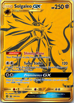 Solgaleo GX - SM104A Sm Promos Holo - Pokemon Card Near Mint NM Gold - Image 1