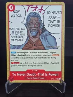 One Piece Card Game - To Never Doubt--That Is Power! (Release Event) OP12-016 - Image 1