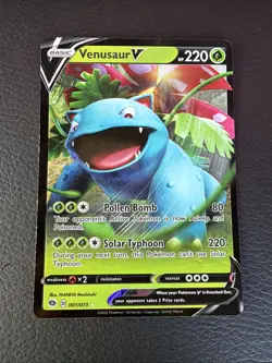 Venusaur V - 001/073 - Pokemon Champions Path Sword & Shield Ultra Rare Card NM - Image 1