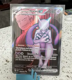 ✰ TEAM ROCKET'S MEWTWO EX 213/182 ULTRA RARE DESTINED RIVALS POKEMON ✰ NM/M - Image 1