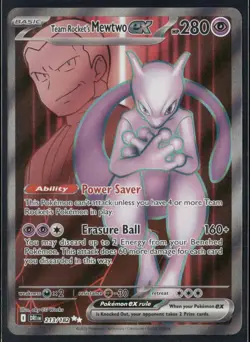 ✰ TEAM ROCKET'S MEWTWO EX 213/182 ULTRA RARE DESTINED RIVALS POKEMON ✰ NM/M - Image 2