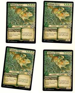 Set Of 4 Oakhame Ranger Showcase #302 Throne Of Eldraine Magic the Gathering - Image 1