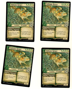 Set Of 4 Oakhame Ranger Showcase #302 Throne Of Eldraine Magic the Gathering - Image 3