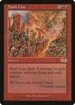 Fault Line Urza's Saga HEAVILY PLD Red Rare MAGIC THE GATHERING CARD ABUGames - Image 1