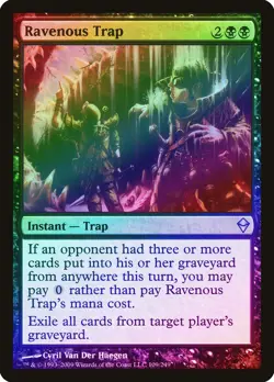 Ravenous Trap FOIL Zendikar NM Black Uncommon MAGIC GATHERING CARD ABUGames - Image 1