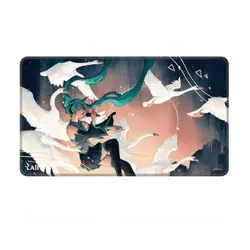 Ultra Pro Magic MTG Secret Lair Hatsune Miku Stitched Edge Playmat Winter Swan S - Image 1