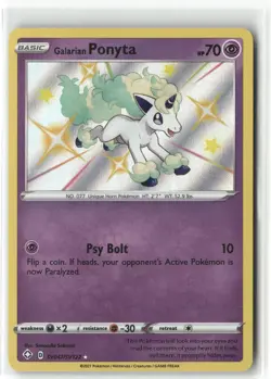 Galarian Ponyta SV047 Shining Fates Shiny Vault Pokemon Shiny Rare Near Mint - Image 1