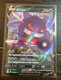 2021 Pokemon Sword & Shield Fusion Strike Gengar V #156/264 - Image 1